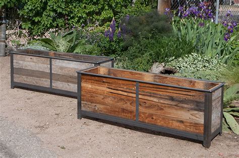 large metal planter box|rustic metal planter boxes.